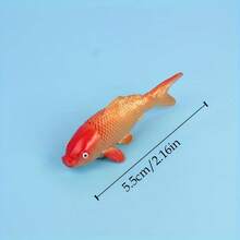 2/4 件逼真锦鲤装饰 | 橙色、白色、黑色、红色多色人造鱼 | 淡水水族箱/池塘造景装饰 | 精细鳞片 + 逼真眼睛设计 | 塑料，无化学污染 | 水生宠物压力缓解，适用于室内淡水池塘、造景、水族箱装饰 - 彩色 - 查看 3