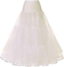 Plus Size Ankle Length Petticoat Crinoline Underskirt For Weddings - 米色 - 查看 1