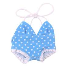 [Clothing Only] 17cm Fabric For Bikini, Doll Clothes, Summer Polka Dot Swimwear, Green Laabubu Doll Dress - Multicolor - View 14