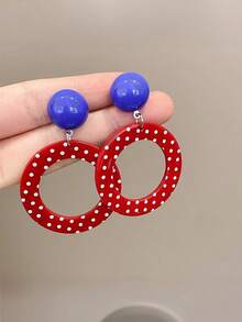 SHEIN MOD Một đôi bông tai tròn chấm bi cổ điển thời trang, phù hợp để đeo hàng ngày. Những phụ kiện giáo viên đáng yêu này mang vẻ đẹp thanh lịch của một đôi bông tai giáo viên. Kết hợp với phụ kiện tóc tinh tế, mỗi món trang sức phương Tây đều là một món quà hoàn hảo cho giáo viên. Thích hợp làm quà tặng cho bạn bè, giáo viên, bạn gái và gia đình, cho các dịp như Halloween, Giáng sinh và các ngày lễ khác. - vòng khuyên tai - Xem 2