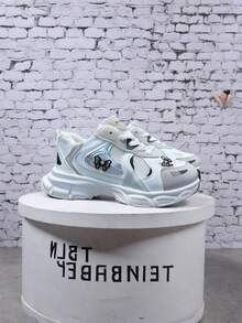 1 Pair Unique Mesh Breathable Chunky Sneakers, Versatile Casual Summer Shoes For Girl