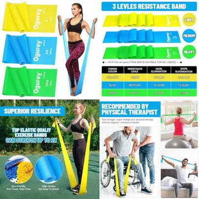 Resistance Bands Profional Exercise Bands Physical Therapy Bands For Gth Training Yoga Pilates Stretching Recovery Stretch Elastic Band For Working Out Workout Bands For Home Gym