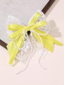 1pc Girl Lace Bow Pearl Hair Clip - Bow - View 17