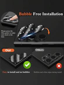 3 paquetes de protector de lente de cámara compatible con Samsung Galaxy S25 Ultra S25 S25 PLUS, cobertura completa resistente a arañazos de vidrio templado 9H para Galaxy S24 Ultra S24 S24 PLUS S23 S23 PLUS, protector de pantalla de cámara para estuches de teléfono, aplicable a protección diaria, oficina, hogar, cubierta de cámara de teléfono a prueba de agua, a prueba de golpes, resistente a arañazos