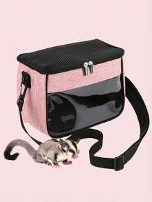 Portable Pet Carrier Bag, Windproof One Shoulder Tote Bag For Small Pets, Hamster Cage
