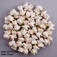 2/4/9pcs Mixed Colorful 3D Alloy Drip Oil Cute Animal, Fruit, Food, Marine Life Series Pendant DIY Necklace, Bracelet, Earring Jewelry Making Accessories