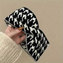 许多女士黑白千鸟格秋冬羊毛发带时尚新款十字宽边针织运动束发带发饰秋季头巾女头巾时尚头巾运动吸汗带秋季头带度假装女 - 彩色 - 查看 15