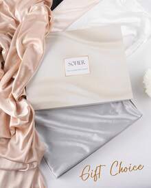 Sofier Satin Shawl Wrap Women's Evening Dress Wedding Bride Party Silky Scarf Formal Cover-Up Bridesmaid Gift - 白色 - 查看 6