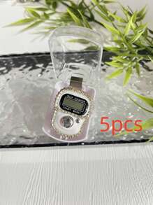 1pc Mini Rhinestone Finger Ring Counter, Portable Bling Bling Digit Tally Counter, Suitable For Festival Recitation, Festival Prayer, Unisex