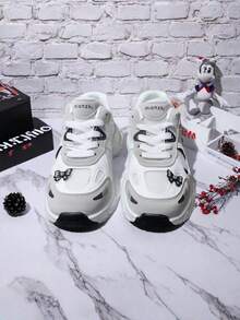 1 Pair Unique Mesh Breathable Chunky Sneakers, Versatile Casual Summer Shoes For Girl