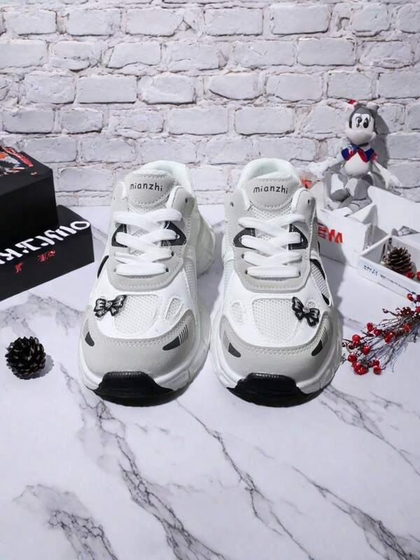 1 Pair Unique Mesh Breathable Chunky Sneakers, Versatile Casual Summer Shoes For Women