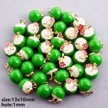 2/4/9pcs Mixed Colorful 3D Alloy Drip Oil Cute Animal, Fruit, Food, Marine Life Series Pendant DIY Necklace, Bracelet, Earring Jewelry Making Accessories