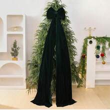 超大号酒红色丝绒蝴蝶结 - 节日丝带礼品蝴蝶结，节日、情人节装饰，超大丝绒蝴蝶结巨型墙饰，适用于房间背景、婚礼、单身派对、婴儿派对、新娘派对