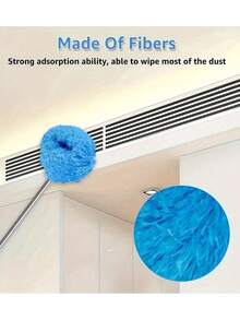 长柄超细纤维除尘掸 - 防尘、可重复使用、机洗、易于清洁 - 可拆卸刷头，方便清洁，是房车和家庭的理想之选 - 彩色 - 查看 5
