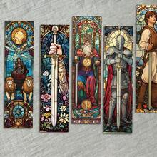 30pcs Colorful Painted Glass Style Tarot Card Bookmarks, Minimalist & Artistic Design To Mark Pages, Decorate Books, Collect Memories, Elegant Gifts Suitable For Birthday, Graduation, Holidays Room Decor Home Decor Ornaments Home Miniature Things
