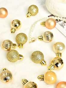36pcs/Set Christmas Balls Set - Assorted Styles, Plastic Hanging Decorations For Christmas Tree, Bohemian Style, Ideal For Thanksgiving, Christmas Decorations, Scene Decor, Festivals Decor, Room Decor, Home Decor, Offices Decor, Theme Party Decor, Christmas Decor, Christmas Balls Winter Christmas Decorations Home Christmas Gifts Christmas Decor