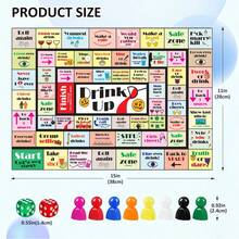 Party Drinking Game, 8 Accessories & 2 Dice, 2-8 Player Interactive Party Game, Friends Party Drinking Challenge Artifact, Perfect For Graduations, Weddings & Parties