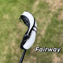 Funda protectora de cabeza de palo de golf, duradera de PU - Accesorio de golf esencial y con estilo - Blanco y Negro - Ver 7