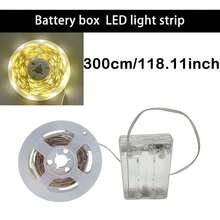 Striscia luminosa a LED, alimentata a batteria (batterie non incluse), tagliabile e pieghevole - perfetta per creare illuminazione d'atmosfera in camere da letto, soggiorni e per il campeggio all'aperto