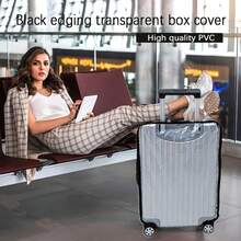 1 件或 3 件高强度优质 PVC 行李箱套，多种选择，透明设计，带可伸缩手柄盖 - 防刮旅行箱套，适合大多数尺寸，防尘防震，边缘加固 | 旅行爱好者的理想选择