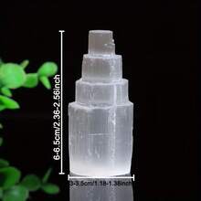 برج كريستال السيلينيوم الطبيعي، يوازن الطاقة الروحية، ديكور للمشاهد، طاولة، زخارف كريستالية، ديكور المنزل، عناصر السحر، هدايا جوارب عيد الميلاد، هدايا ديكورية لرأس السنة الجديدة - أبيض - مشاهدة 3