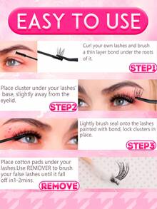 580 件 5D 睫毛膏套装，含胶水、镊子和刷子 | 30D40D50D60D80D100D 混合密度，10-18mm 长度，打造自然至惊艳妆效 | 夏季多效合一彩妆必备 | 适合初学者，可重复使用，无动物测试 | 2025 返校美妆礼盒 - 黑色 - 查看 9