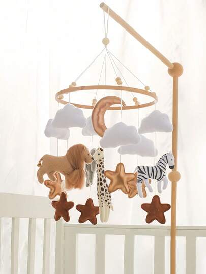 1 pièce Mobile bébé pour berceau, mobile de berceau bébé animaux pour garçons et filles, mobile bébé pour couffin, décoration de chambre de bébé, faveurs de baby shower, mobile de style bohème pour chambre d'enfant, thème de décoration de chambre de bébé pour chambre de bébé, cadeau de bébé neutre