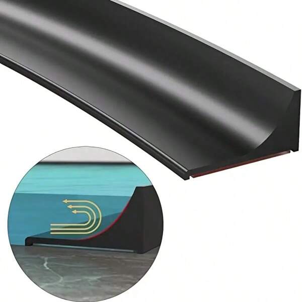 1PC 2m/78.74inch Bathroom Water Stopper Retention Water Barrier Strip Shower Dam Flood Barrier Dry And Wet Separation Blocker Seal Strip
