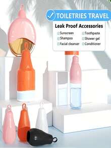 12pcs/8pcs/4pcs/1pc Silicone Elastic Travel Bottle Sleeve Leak-Proof Protective Cover, Travel Bottle Leak-Proof Sleeve, Cosmetic Hand Sanitizer Leak-Proof Protective Cover, Lotion Bottle Sleeve, Suitable For Standard Size And Travel Size Travel Bags And Carry-On Luggage (Leak-Proof Sleeve Only) - Multicolor - View 6