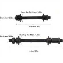 1 Pair Of Quick Release Bicycle Axle Pins - Heavy-Duty Iron Front And Rear Wheel Hubs With Tool-Free Levers, Suitable For Road Bikes, Mountain Bikes, BMX, MTB - Compatible With 20"/22"/24"/26"/28" Wheels And 6/7/8-Speed Drivetrains - Secure Locking For Racing/Commuting/Off-Road Cycling - An Ideal Upgrading Gift For Bicycle Enthusiasts, Featuring A Simple Design And Reliable Mechanism, Commuting Bicycle Accessories