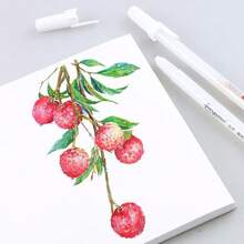 5pcs Artist Sketch Markers/Black Paper, Painting Design Illustration Art Supplies