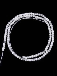 3*3mm Piedras preciosas naturales con forma de cubos de azúcar, cristales curativos sueltos, rocas con agujero perforado para hacer pulseras, joyería y manualidades