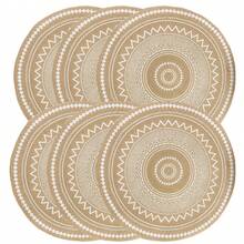 6 Stücke/8 Stücke/10 Stücke hitzebeständige Topflappen, schützen Ihre Tischplatte vor hoher Temperatur, einfach zu tragen für Zuhause, Outdoor-Picknick, Restaurant, Küche, Juteuntersetzer für Hochzeit, Party, Tischdekoration, Küchentextilien, Heimdekoration, Geburtstagsfeier, Partytischware-Schutz, rutschfeste runde Untersetzer