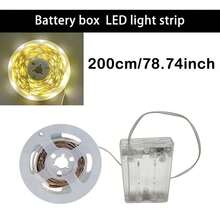 Striscia luminosa a LED, alimentata a batteria (batterie non incluse), tagliabile e pieghevole - perfetta per creare illuminazione d'atmosfera in camere da letto, soggiorni e per il campeggio all'aperto