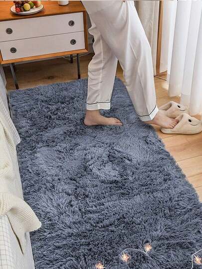 Moderne Indoor Zachte Vloerkleed Living Room Bedroom Dorm Polyester Tufted Throw Runner Home ative Plush Fluffy Furry Fur Area Rugs Blauw Grijs Lightweight Comfy Vloer Tapijt view 8