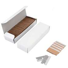 100 piezas de cuchillas de afeitar, raspador de metal, limpiador de pegamento de vidrio, cuchillo de repuesto, cuchilla de acero al carbono, herramienta de tintado de coches - Blanco - Ver 7