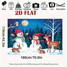 2D Flat Background Banner, Cozy Christmas Snowy Landscape Decor Pattern Background Cloth, Party Decoration Banner, Suitable For Photography Backdrop, Self-Portrait Wall Decor, Indoor And Outdoor Celebration - Ideal Gift