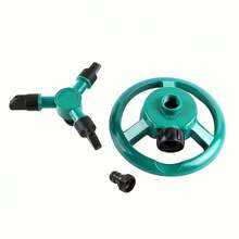 360° Rotating Garden Sprinkler – Adjustable Durable Lawn & Plant Watering Tool | Easy-Connect Hose Setup  | Ideal For Small To Medium Yards, Flower Beds & Patios - 墨綠色 - 查看 9