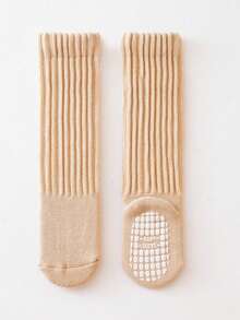 1 Pair Thick Anti-Slip Knee-High Socks For Babies, Autumn/Winter