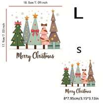 1 pieza/2 piezas/3 piezas Vinilo de transferencia de calor/Papel de planchar con diseño de árbol de Navidad - Verde, Marrón, Dorado, Rosa, Azul para decoración navideña - Para camisetas, ropa, bolsas, almohadas con plancha o lavado - Texto "Feliz Navidad" - Compatible con tela, papel, tarjetas - Esencial para manualidades navideñas, decoración navideña, personalización de ropa de fiesta, diseño alegre navideño, plano 2D