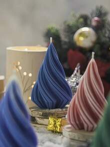 3D Christmas Tree Candle Silicone Mold, DIY Christmas Candle, New Origami Folding Fan Shaped Silicone Candle Mold, Vintage French Style Candle Mold For Home Decor, Bedroom Aromatherapy, Christmas & Wedding Candle Mold 1PC Christmas Christmas Decorations Christmas Pajamas Christmas Gifts Christmas Decor - Multicolor - View 9