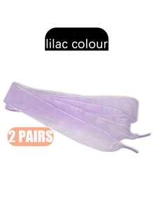 2 Pairs Lightweight Sheer Shoelaces, Women's Dance Shoes Decorative Accessories, Fashionable Solid Color Lace Shoelaces, Suitable For Sneakers, Flats, Athletic Shoes