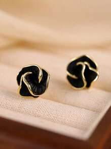 1 对简约优雅的山茶花耳环，适合女性日常和假日佩戴 - 花朵 - 查看 14