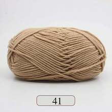 1pc 5-Ply Milk Yarn, Crochet Knitting Thread, Suitable For DIY Weaving Bags, Scarves, Hats, Sweaters, Dolls, 50g/Pc