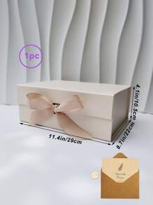 Foldable Thick Cardboard Gift Box, Suitable For Gift Wrapping, Rectangular, Magnetic Closure Lid, With Ribbon, Can Be Used As Groomsman Proposal Box, Wedding, Christmas, Halloween, Birthday Gift Packaging, School Supplies, Back To School Supplies, Etc.