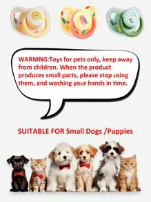 3/2/1 包舒缓宠物奶嘴 | 硅胶咀嚼玩具，可安抚焦虑的狗狗和猫咪 | 出牙辅助器，辅食