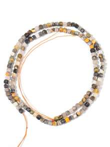 3*3mm Piedras preciosas naturales con forma de cubos de azúcar, cristales curativos sueltos, rocas con agujero perforado para hacer pulseras, joyería y manualidades