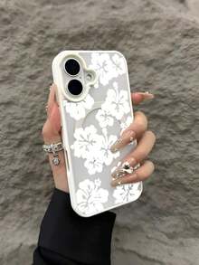 Hibiscus Flowers Pattern Premium Magnetic Phone Case For Compatible With IPhone 16/15/14/13/12/11/ProMax/Pro/Plus/XSMax/XS/X,For Compatible With Samsung Galaxy S22/S23/S24/S25/Plus/FE/Ultra,Fashion Female Summer Unique Y2k Cases Transparent Shockproof Anti-Drop Protective Ultra-Thin Design Acrylic+Tpu Hard Back Non-Yellowing Clear Protection Cover Men Stylish Casing Girl Women Ultimate Fundas Para Protectores De Celulares Accessories Friend Gift Aesthetic Protector Forro De Teléfono - trắng - Xem 2