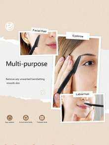 6/12/30pcs/Set Eyebrow Razor Kit, Eyebrow Trimmer & Shaver, Exfoliating Skin Scraper, Body Hair Removal Trimmer & Facial Eyebrow Razor Set With Long Handle Blades & Protective Cover, Suitable For Travel, Unisex Eyebrow Grooming Tool