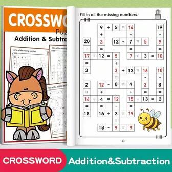 1本数学练习册，练习20以内的加减法，通过图片学习公式，分解计算。趣味学习图画书，寓教于乐，快速成为数学天才！